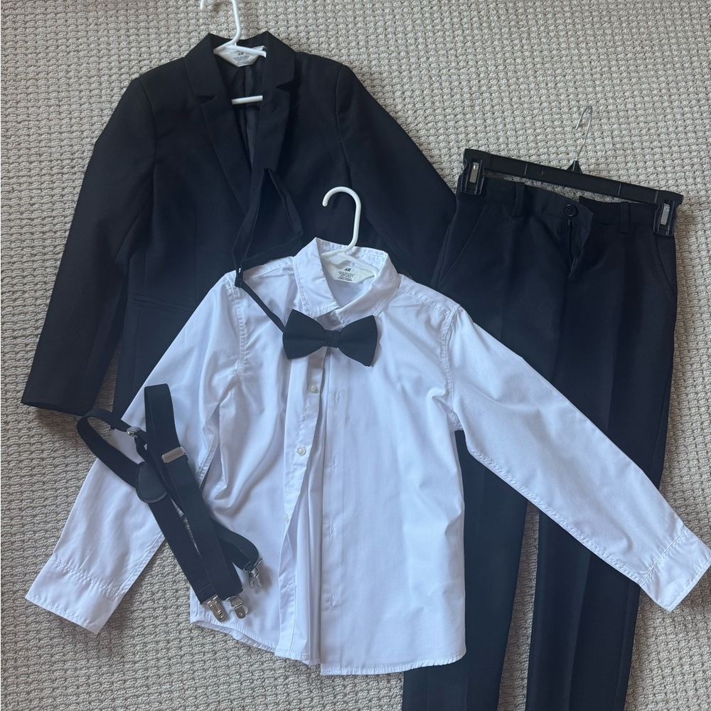Classic Black and White Kids Suit Set